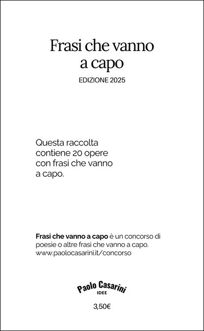 Frasi che vanno a capo - 2025